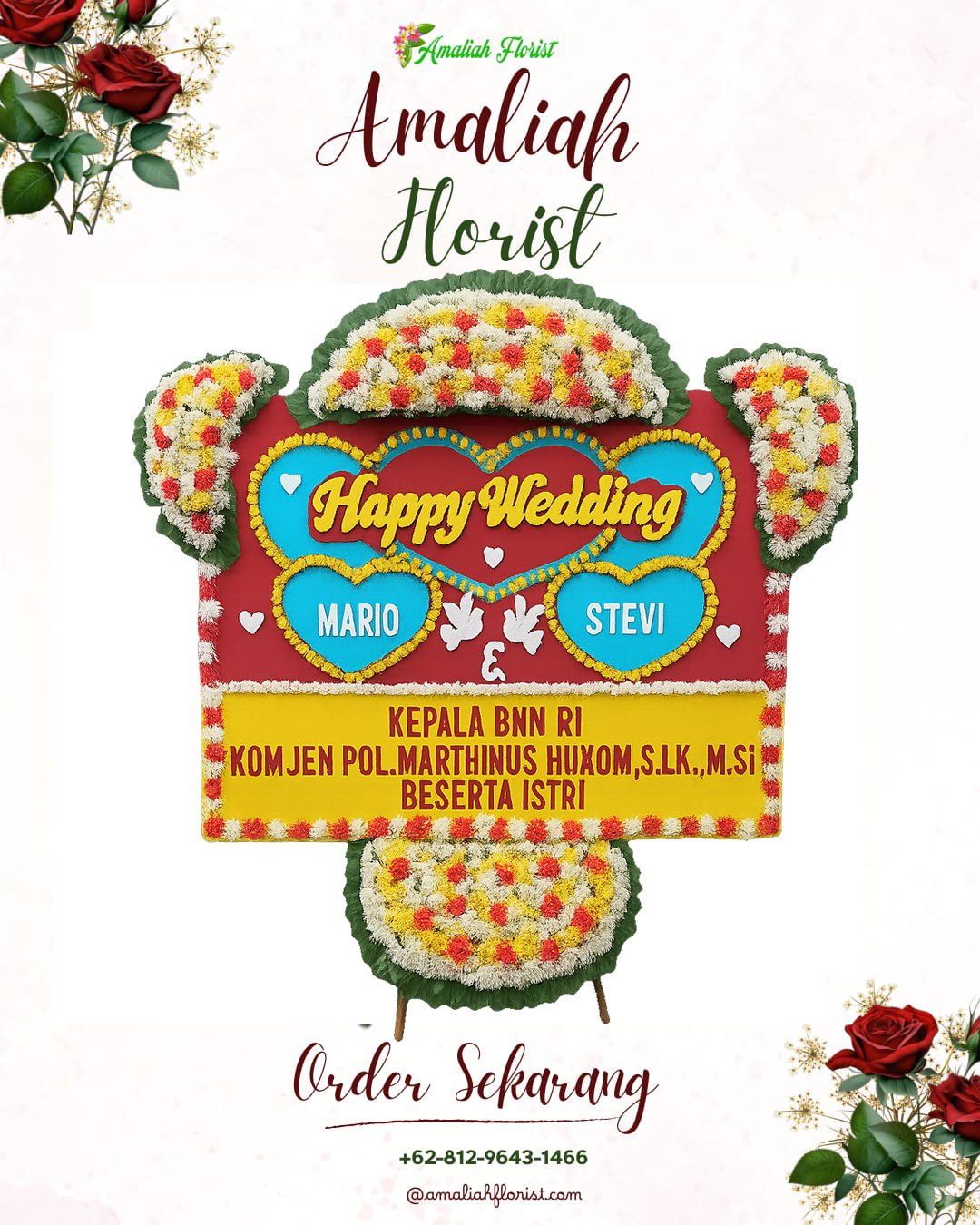 Papan Bunga Pernikahan Bukittinggi